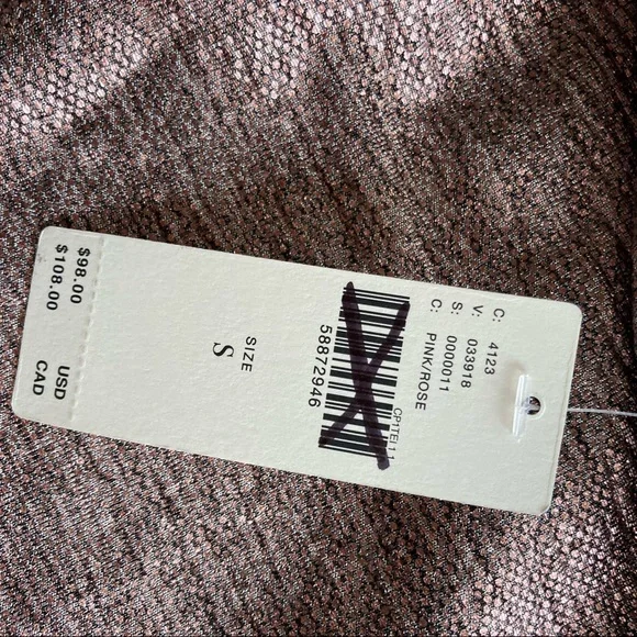 Anthropologie Pink Rose Metallic Shimmer Jogger Trouser Pants NWT - Picture 5 of 16